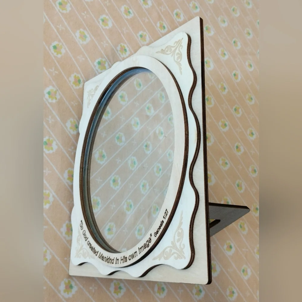 Inspirational Wooden Mirror with Stand NWOT